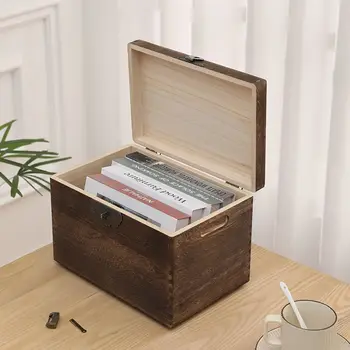 Holz-Aufbewahrungsbox, Zubehör-Aufbewahrungsboxen aus Holz, große Organizer-Behälter, moderner