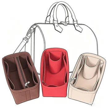 Organizer-Einsätze für Speedy 25 30 35 Filz-Taschenorganizer Handtaschen- und Tragetaschen-Organizer Neverful
