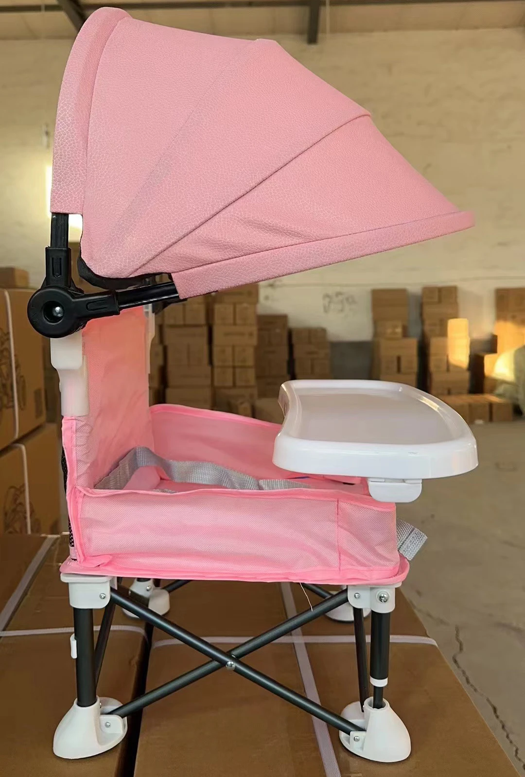 Klappbarer Baby-Essstuhl mit Markise, für Outdoor-Reisen – Bild 3