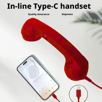 Retro-Telefonempfänger Typ C 3,5-mm-Mikrofon-Hörer direkt einstecken in Handy-Hörer für Mobiltelefone