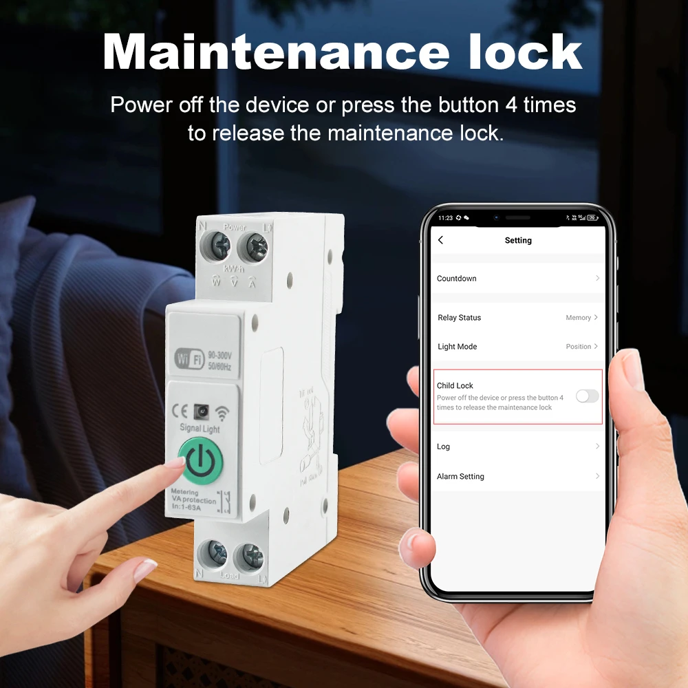 1-63A 1P+N WLAN-Smart-Leistungsschalter mit kWh-Messung – Bild 5