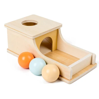 Montessori Holz Pitch Ball Box Schublade Spiel Lernen Frühe Bildung Vorschule Ausbildung Lehre Kinder Aids