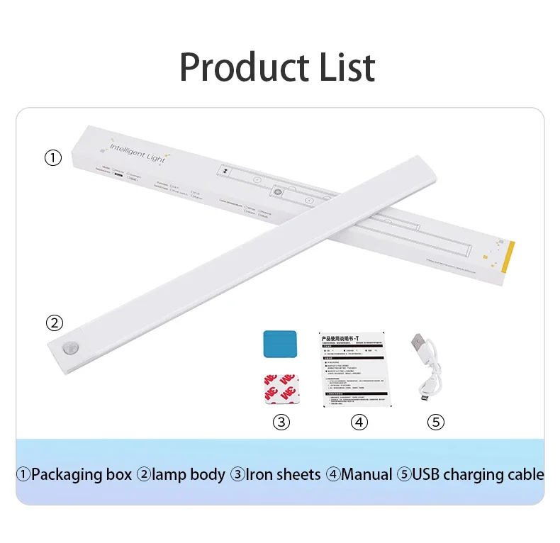 Nachtlicht LED-Schrankleuchte, USB wiederaufladbar – Bild 6