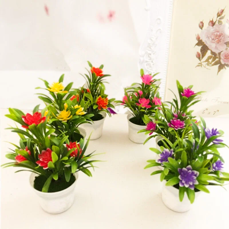 Künstliche Blumen Blumentopf Simulieren Gefälschte Kunststoff – Bild 4
