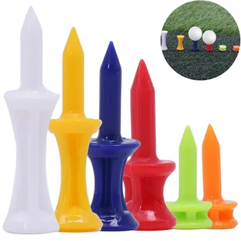 Packung professionelle Golf-Tees 25 mm-51 mm Castle Orange Golfer-Zubehör Kunststoff-Golf-Tees (50 Stück)