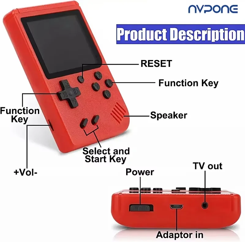 NEUE Tragbare Retro Mini Videospielkonsole 8-Bit Handheld – Bild 3