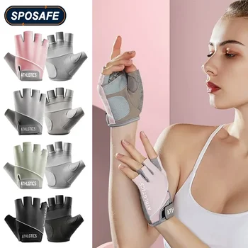 1 Paar atmungsaktive Fahrradhandschuhe Workout Gym Handschuhe für Männer Frauen Gewichtheben Fingerlose