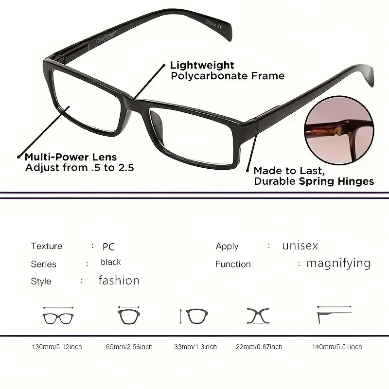 Neueste Multifokale Lesebrille Damen Herren Bifokale Brille – Bild 5