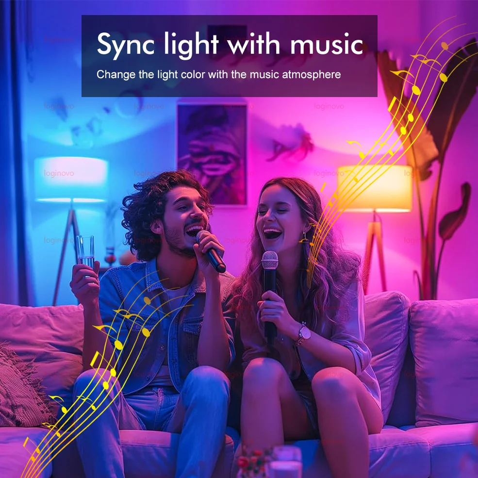 Bluetooth/WiFi LED Glühbirne E27 15W 20W 110V 220V RGB RGBCW – Bild 4