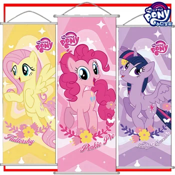 My Little Pony Hängegemälde Cartoon Pinkie Pie Poster Urlaub Dekoration Anime Merchandise Long Scroll Festival