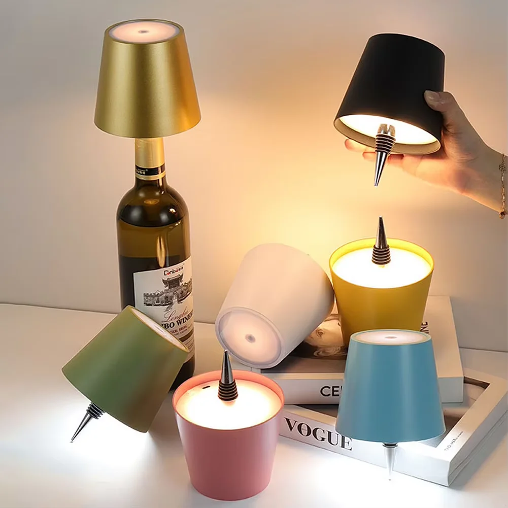 Drahtlose Weinflaschenlampe Typ C Lade Touch Control – Bild 2