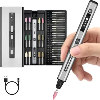ARROWMAX SGS Gravurstift Kabelloses Rotationswerkzeug-Set Elektrischer Mini-Schleifer mit 42 Bits für Handwerk