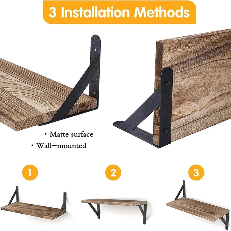 Schwimmende Wandregale aus Holz, Badezimmer-Hängeregale – Bild 5