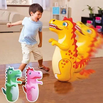 Kinder Erwachsene Tumbler Boxen Aufblasbare Stehende Boxsack Jungen Dinosaurier Sport Spielzeug Kinder