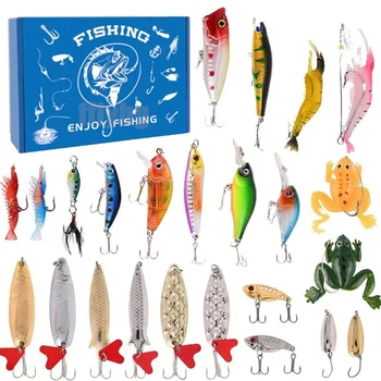Adventskalender zum Angeln, Weihnachts-Countdown, Angelgerät, Adventskalender für Fische, Erwachsene, Männer