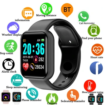 Smart Uhr Frauen Männer Musik Steuerung Bluetooth Kalorien Fitness Monitor Smartwatch Lauf Tracker Sport