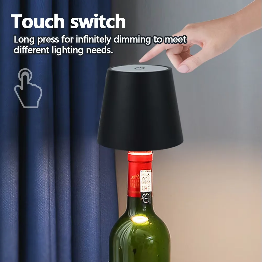 Drahtlose Weinflaschenlampe Typ C Lade Touch Control – Bild 4