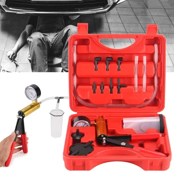 2-in-1-Bremsenentlüftungsset, Hand-Vakuumpumpen-Testset für die Automobilindustrie mit geschütztem Gehäuse