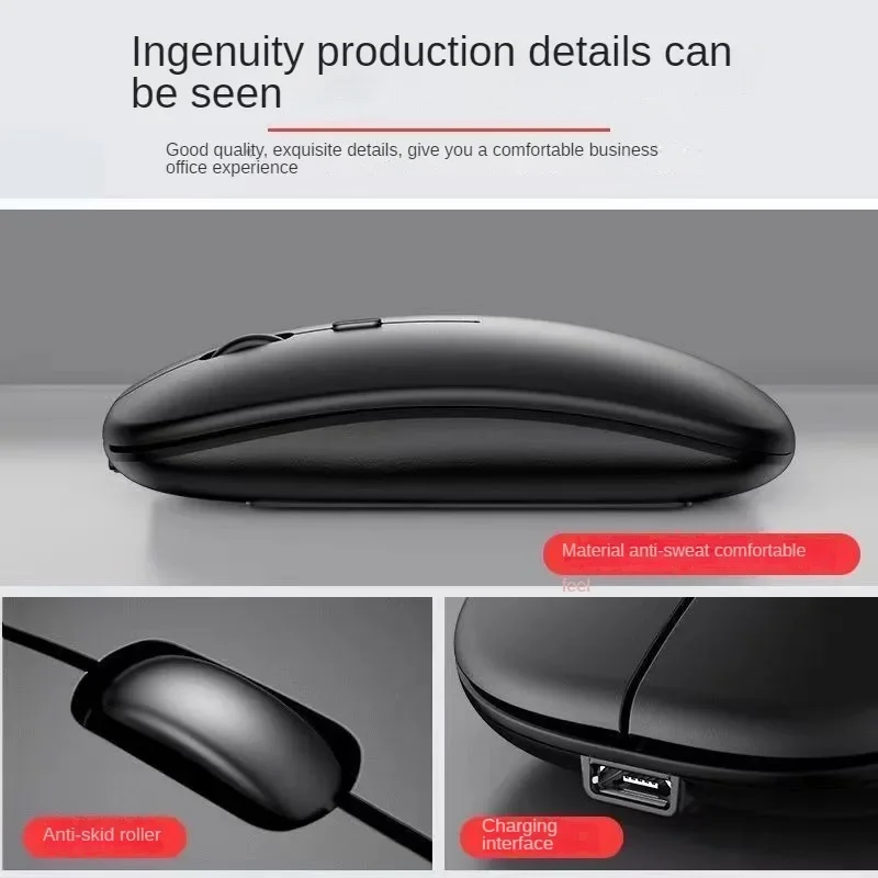 Drahtlose Maus Für Laptop PC Bluetooth Wiederaufladbare Mäuse – Bild 4