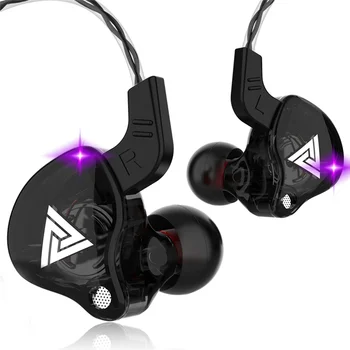 QKZ AK6 Kupfer Fahrer HiFi Verdrahtete Kopfhörer Rennen Sport Kopfhörer Bass Stereo Headset Musik Ohrhörer 3,5