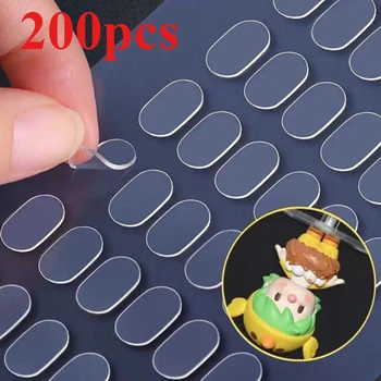 YITAPE 200 Stück transparente doppelseitige Klebepads, wasserfeste, nicht markierende Klebestreifen