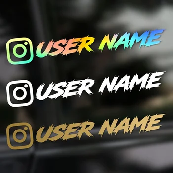 Individueller Auto-Aufkleber Instagram Coole Schriftarten Wasserdicht DIY Fahrzeugfenster Motorrad Fahrrad
