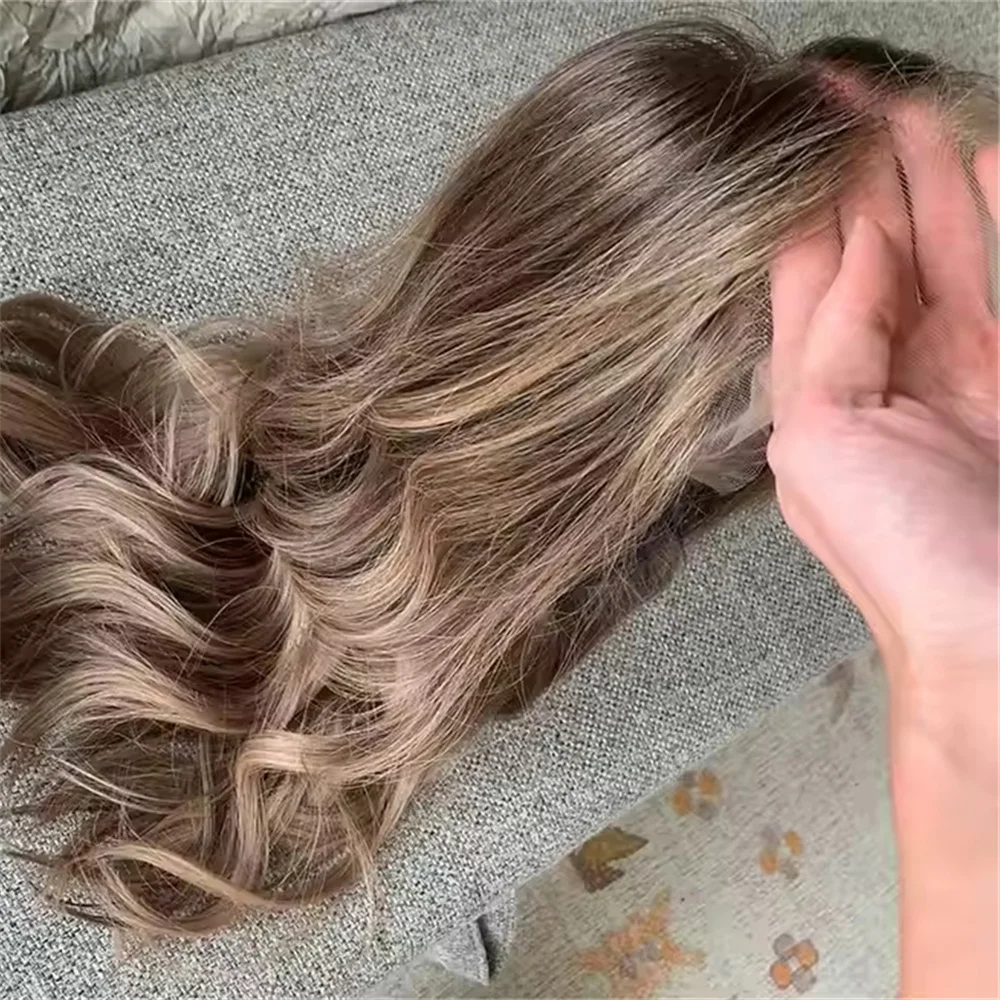 Premium 10 % Echthaarmischung, luxuriöse HD-Spitzenperücke – Bild 3