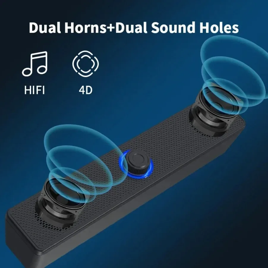 Drahtlose Bluetooth- und PC-Soundbar, kabelgebundener – Bild 6