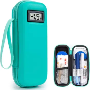 Wasserdichter Insulin-Kühler, Reiseetui, wiederverwendbar, mit Thermometer-Display