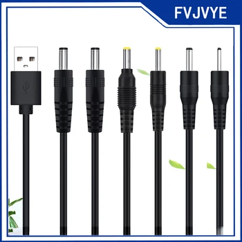 USB zu DC 3,5*1,35mm 2,0*0,6mm 2,5*0,7mm 4,0*1,7mm 5,5*2,1mm 5,5*2,5mm Stecker Jack DC 5V Power Verlängerung