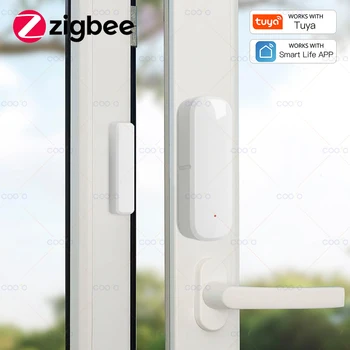 Tuya Zigbee Türsensor Fensterkontaktsensor Offen Geschlossen Detektor Smart Home Alarm Sicherheitsschutz