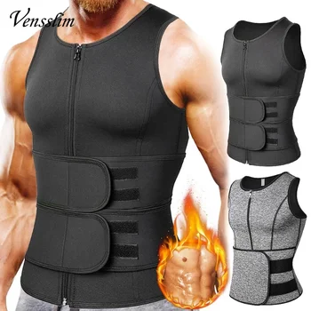 Vensslim Männer Body Shaper Taille Trainer Weste Abnehmen Hemd Sauna Schweiß Kompression Unterhemd Shapewear