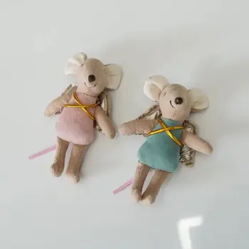 Dänische Mauspuppe aus Stoff, süße Engelsflügel-Mauspuppe, Tierkreiszeichen-Geschenk, Stoffpuppe, Nippes