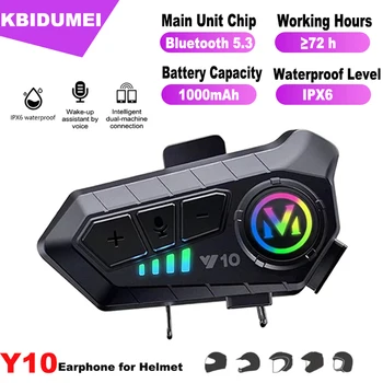 Motorradhelm-Headset, IPX6 wasserdicht, Geräuschunterdrückung, Kopfhörer, superlange Standby-Zeit, kabelloser