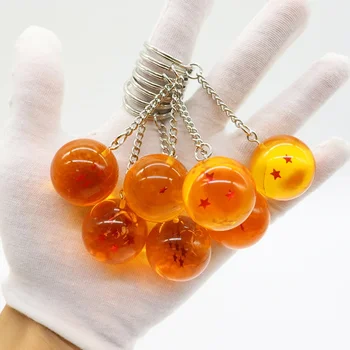 Bandai Dragon Ball Serie Schlüsselanhänger Charms Zubehör 1-7 Stern Dragon Balls Cosplay Schlüsselring Auto