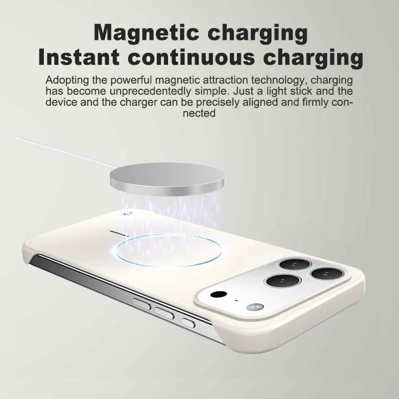Rahmenlose einfarbige magnetische Hülle für iPhone 17, Air – Bild 4