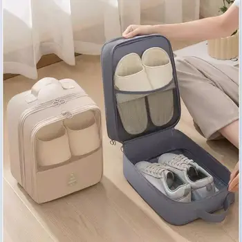 Reise-Schuhtasche, Aufbewahrungstasche, gewaschenes diagonales, atmungsaktives Mesh, mehrere Paar Schuhe