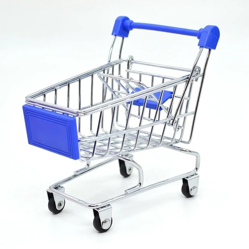 1:48 Mini Supermarkt Einkaufswagen Warenkorb Desktop Modell – Bild 3
