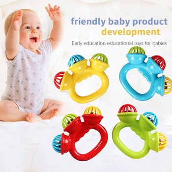 Baby Hand Rassel Ball Spielzeug Neugeborenen Greifen Hand Glocke Sensorischen Spielzeug Kinder Sicherheit