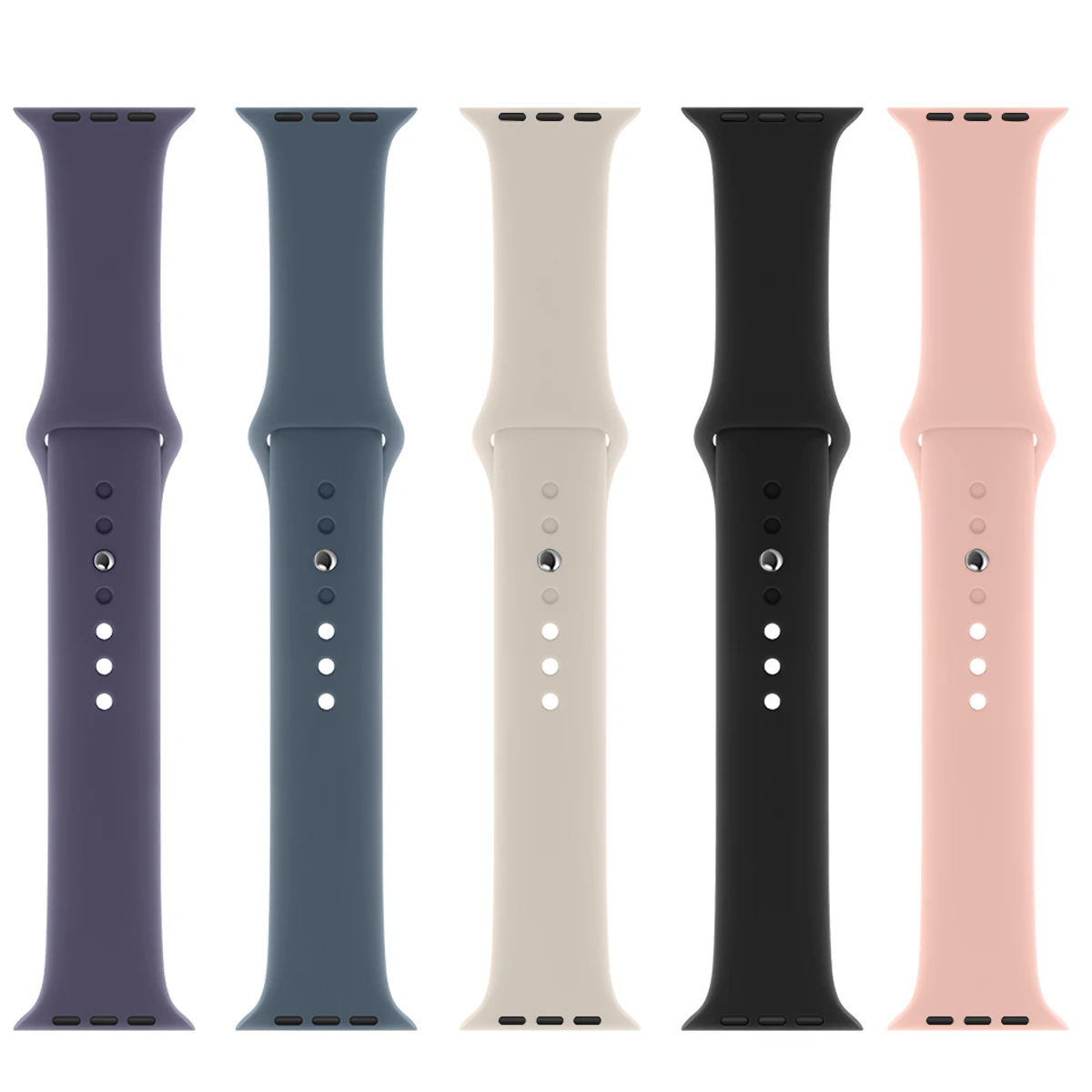 Sportarmband Silikon für Apple Watch, 40 bis 46 mm