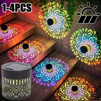 Solar-Sonnenblumen-Mandala-Wandlaterne, wasserdicht, dekoratives Licht für Garten, Zaun, Terrasse, Weg, Nacht