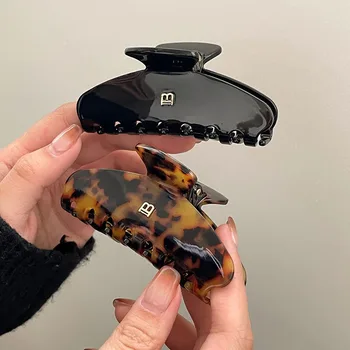2023 brief Hairclaws 9 CM Shark Clip Hohe Pferdeschwanz Haar Greifen Clip Headwear frauen Mode Barrettes Haar