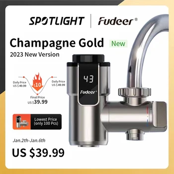 Fudeer Elektrischer Warmwasserbereiter, Küchenarmatur, Anschluss, sofortiger Warmwasserhahn-Adapter, 220 V