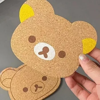 Cartoon 1PC Rilakkumas Esstisch Tischset Untersetzer Küche Zubehör Matte Tasse Bar Becher Cartoon Tier Trinken