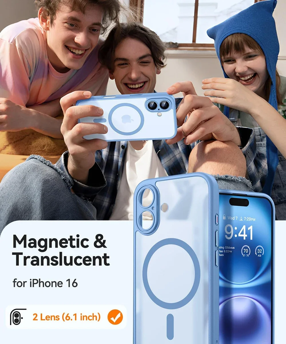 Magnetic Luxury Matte Translucent Armor Shockproof Case For – Bild 2