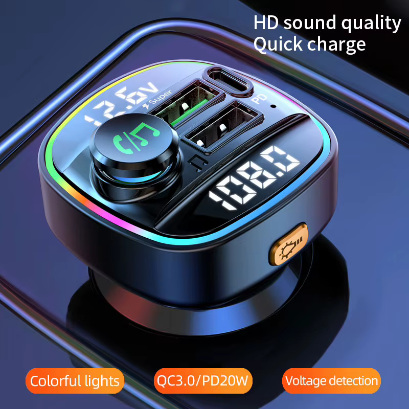 Bluetooth 5.0 FM-Transmitter Freisprecheinrichtung Autoradio – Bild 3