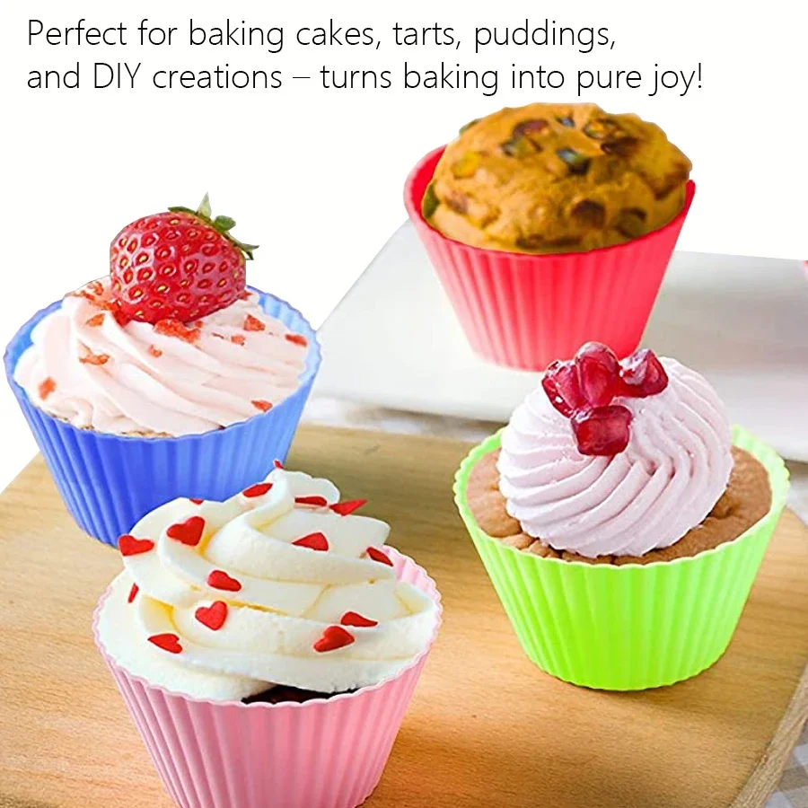 12 Stücke Silikon Tasse Kuchen Werkzeug Backformen Backform – Bild 5