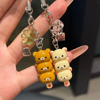 Niedlicher Bär Handyanhänger Anhänger Kawaii Anime Schlüsselanhänger Zubehör für Schlüssel Schultasche