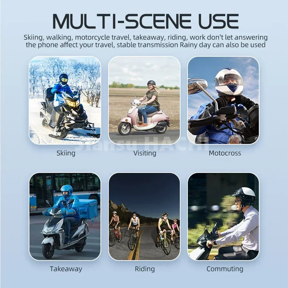 1/2Pcs Y10 2x Bluetooth Motorrad Helm Intercom 300M Wireless – Bild 6