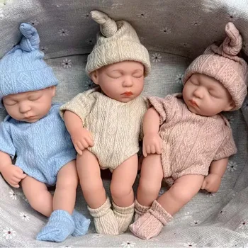 Mini 7,87 Zoll Reborn-Puppe, schlafende Puppe, 20 cm, süße Neugeborenen-Puppe, Spielzeug, weiche